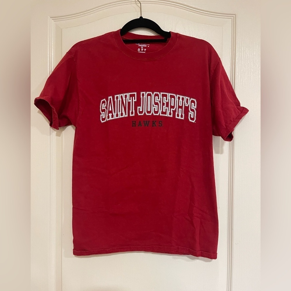Saint Joseph’s Hawks red t shirt​​​​